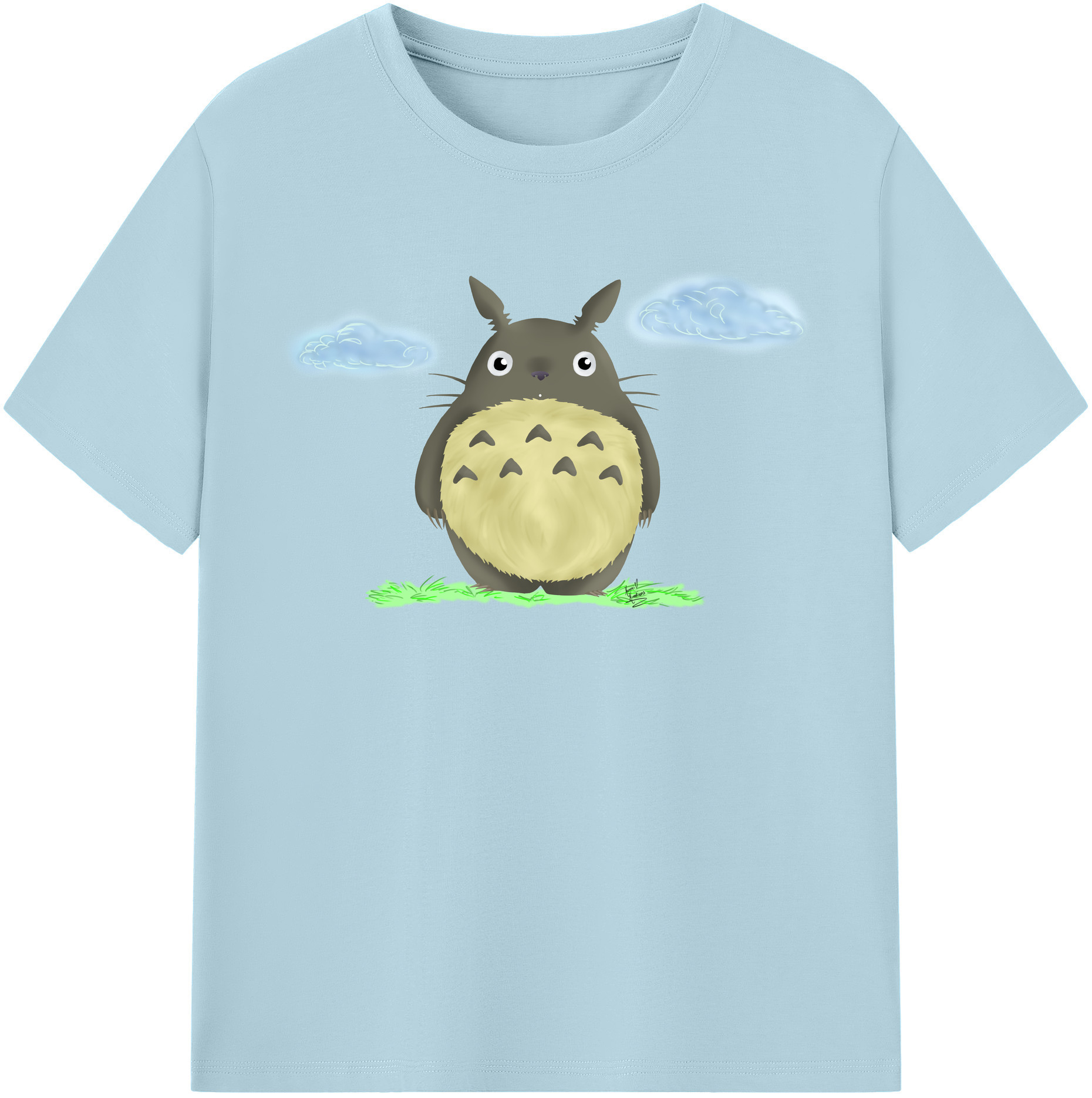 （画像用） となりのトトロ 草壁メイ 草壁サツキ My Neighbor Totoro Satsuki Kusakabe Mei Kusakabe 綿100％半袖Tシャツ（フロントプリント）